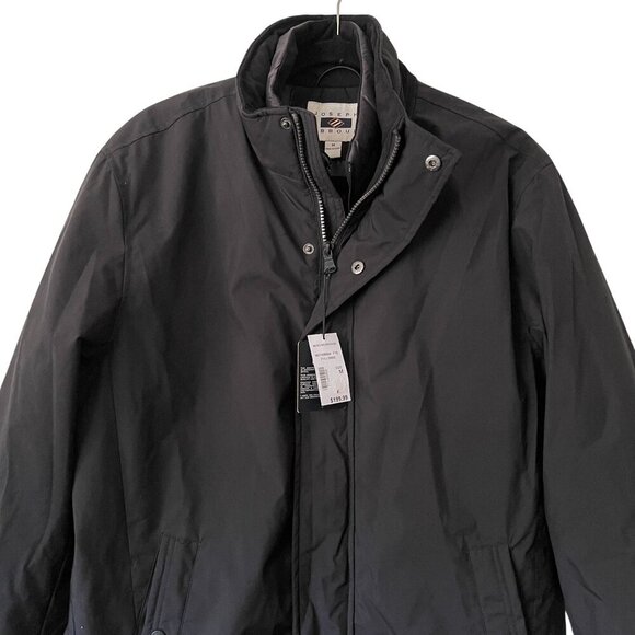 Joseph Abboud Size M Black Filled Lined Coat Detachable Inner Layer Zip Snap - Picture 6 of 9